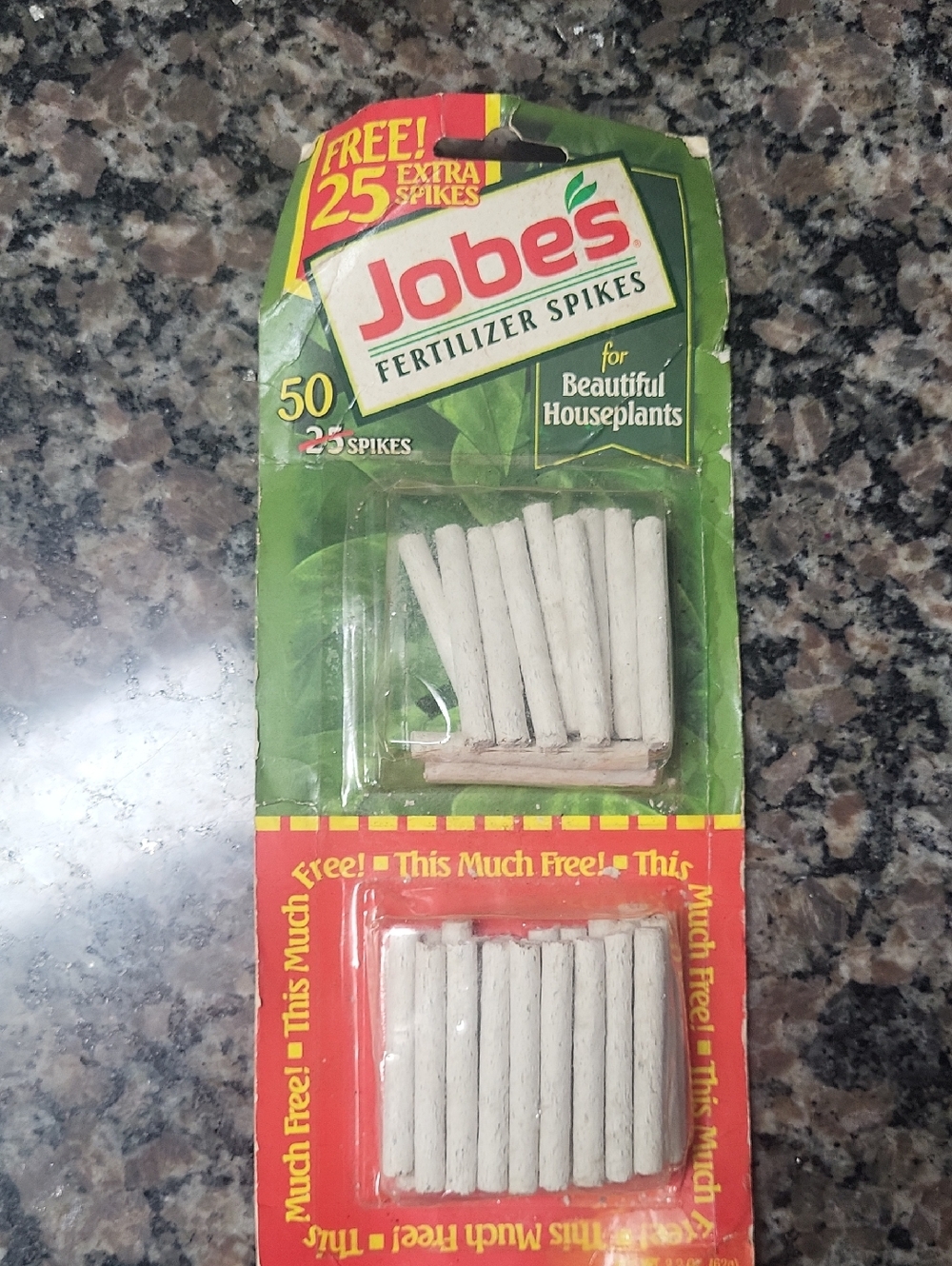 White Fertilizer Spikes for Houseplants - White Has About 35
